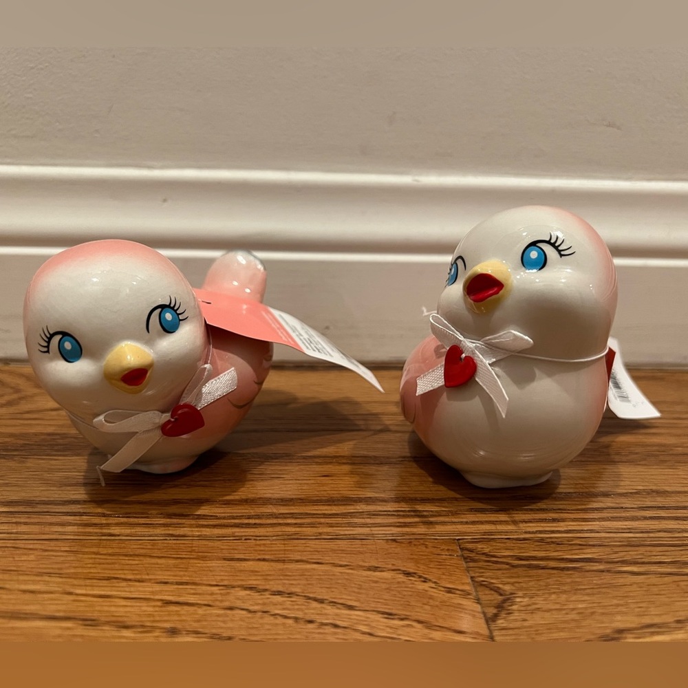 Spritz Ceramic Birds Looking Straight & Looking Up Set Of 2 Valentines Target